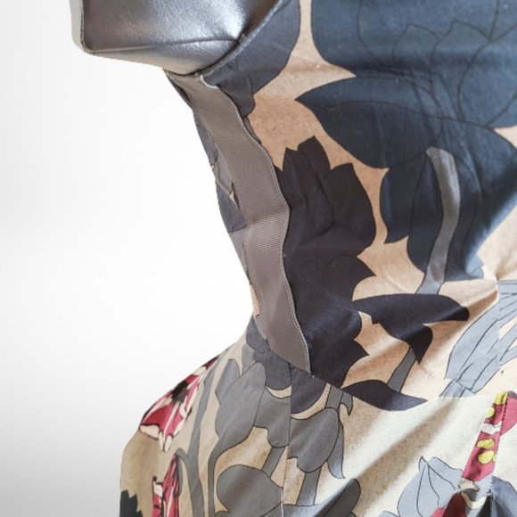 Marni Heathered Multi Floral Cotton Sleeveless Peplum Blouse/Top, - Picture 5 of 16